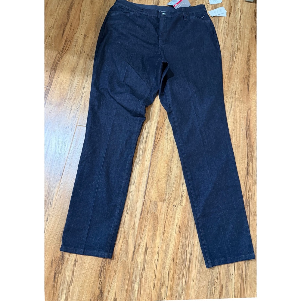 CJ Banks Signature Slimming Classic Fit Straight Leg Jeans Dark Wash 16W Tall